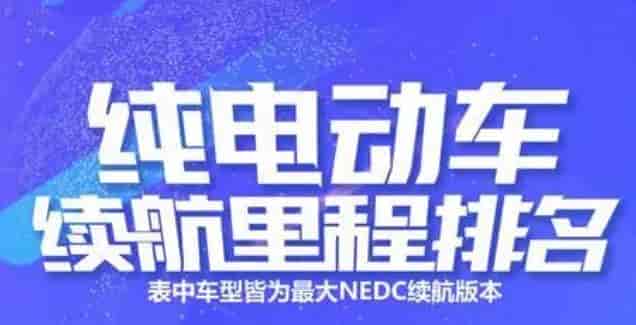 國(guó)內(nèi)市場(chǎng)126款純電動(dòng)汽車(chē)?yán)m(xù)航里程排行榜